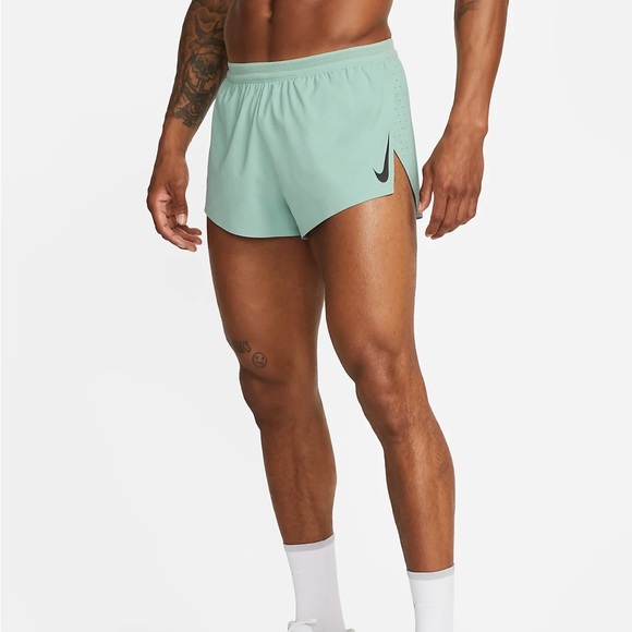 Nike Dri-FIT ADV AeroSwift 2in Race Running Shorts Green CJ7837-309 - Picture 1 of 6